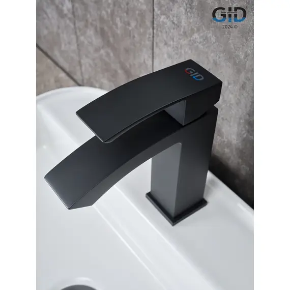 СМЕСИТЕЛЬ ДЛЯ РАКОВИНЫ GID VICTORIA L120-BM-K L120BMK ЧЕРНЫЙ МАТОВЫЙ