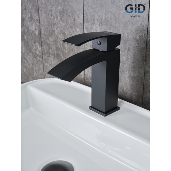 СМЕСИТЕЛЬ ДЛЯ РАКОВИНЫ GID VICTORIA L120-BM-K L120BMK ЧЕРНЫЙ МАТОВЫЙ