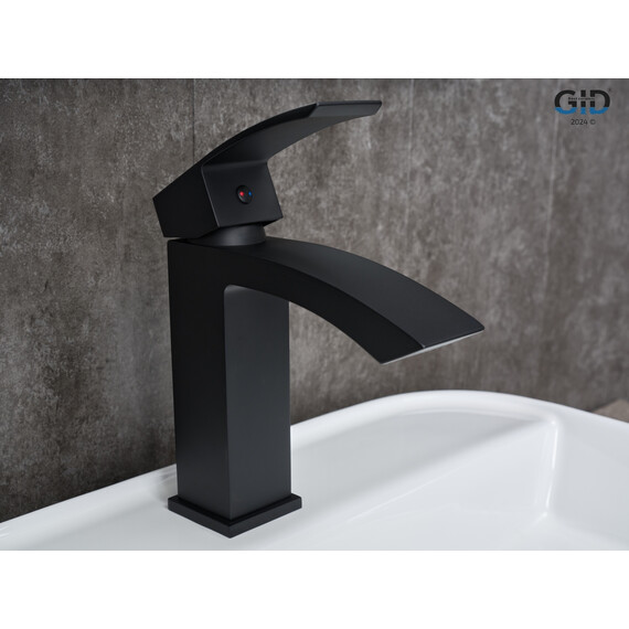 СМЕСИТЕЛЬ ДЛЯ РАКОВИНЫ GID VICTORIA L120-BM-K L120BMK ЧЕРНЫЙ МАТОВЫЙ