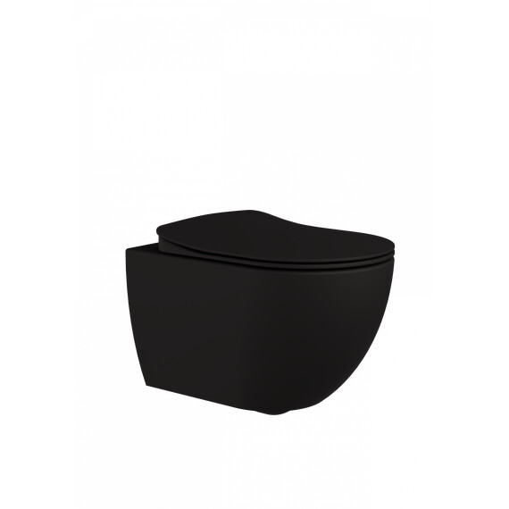 CREAVIT FREE УНИТАЗ ПОДВЕСНОЙ БЕЗОБОДКОВЫЙ ЧЕРНЫЙ МАТОВЫЙ
