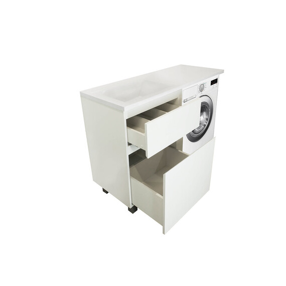 КОМПЛЕКТ МЕБЕЛИ DALLAS LUXE 1400Х482 ЛЕВОСТОРОННИЙ НАПОЛЬНЫЙ 2 ЯЩИКА (ШХГХВ) 748Х476Х860