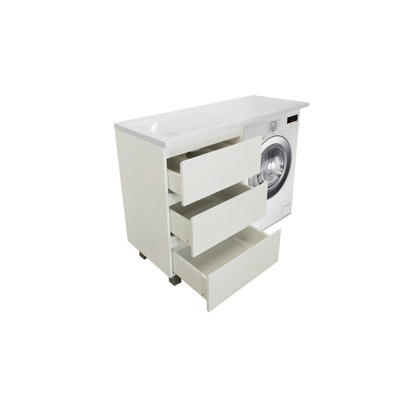 КОМПЛЕКТ МЕБЕЛИ DALLAS LUXE 1300Х482 ПРАВОСТОРОННИЙ НАПОЛЬНЫЙ 3 ЯЩИКА (ШХГХВ) 648Х476Х860