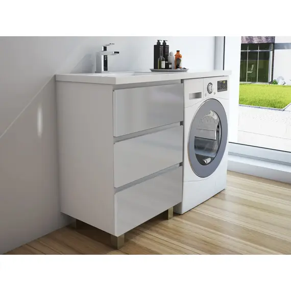 КОМПЛЕКТ МЕБЕЛИ DALLAS LUXE 1500Х482 ЛЕВОСТОРОННИЙ НАПОЛЬНЫЙ 3 ЯЩИКА  (ШХГХВ)  848Х476Х860