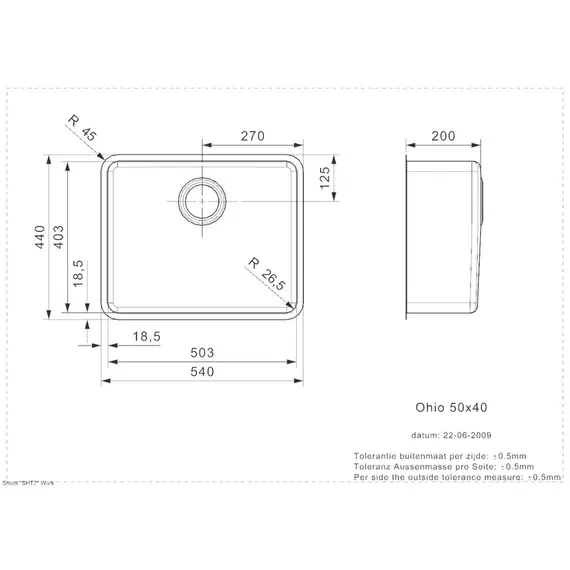 КУХОННАЯ МОЙКА REGINOX OHIO 50X40 ARCTIC WHITE