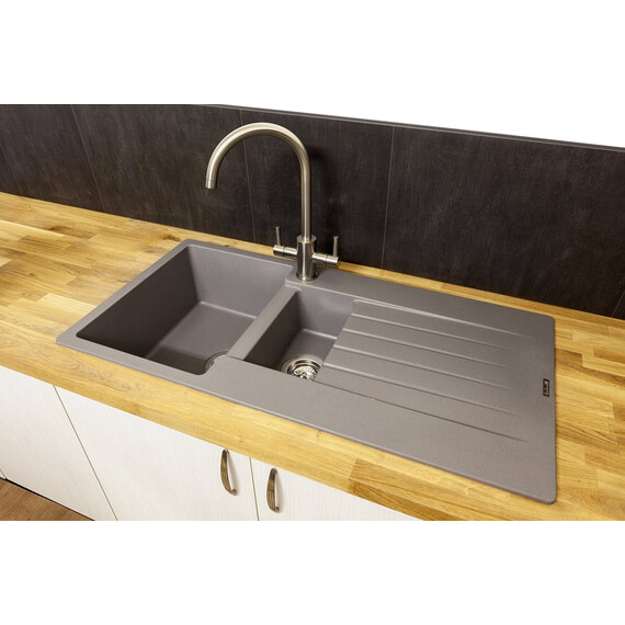 ГРАНИТНАЯ МОЙКА REGINOX AMSTERDAM 540 GREY SILVERY
