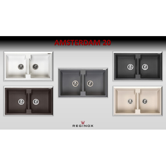 ГРАНИТНАЯ МОЙКА REGINOX AMSTERDAM 20 CAFFE SILVERY