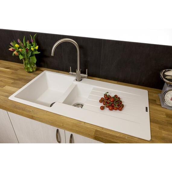 ГРАНИТНАЯ МОЙКА REGINOX AMSTERDAM 15 PURE WHITE