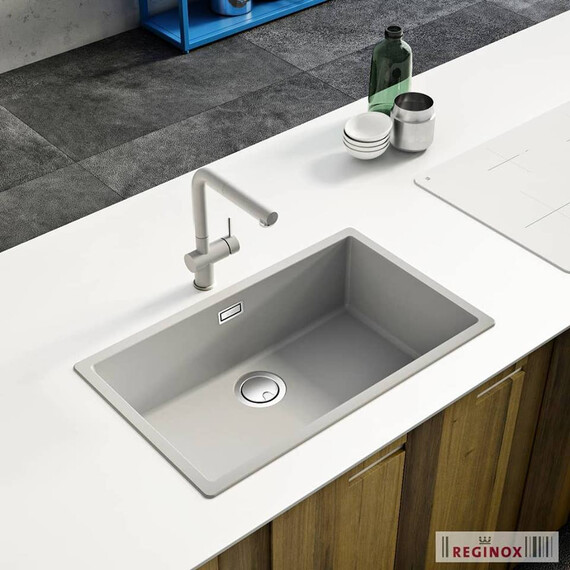 ГРАНИТНАЯ МОЙКА REGINOX AMSTERDAM 72 GREY SILVERY ГРАНИТНАЯ МОЙКА REGINOX AMSTERDAM 72 GREY SILVERY