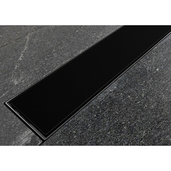 ДУШЕВОЙ ТРАП ALMAES LAGUNA ЧЕРНОЕ СТЕКЛО 500 ММ