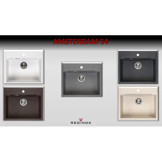 ГРАНИТНАЯ МОЙКА REGINOX AMSTERDAM 54 CAFFE SILVERY