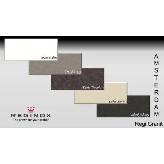 ГРАНИТНАЯ МОЙКА REGINOX AMSTERDAM 50 BLACK SILVERY