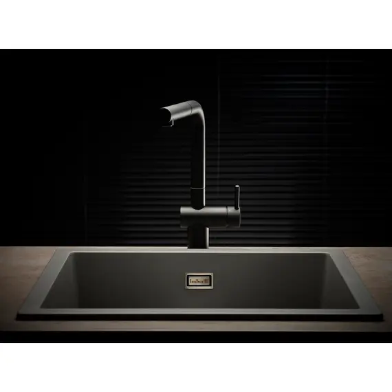 ГРАНИТНАЯ МОЙКА REGINOX AMSTERDAM 50 BLACK SILVERY