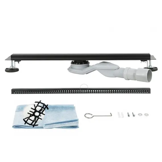 ДУШЕВОЙ ТРАП ALMAES BAJO ЧЕРНЫЙ 600 ММ