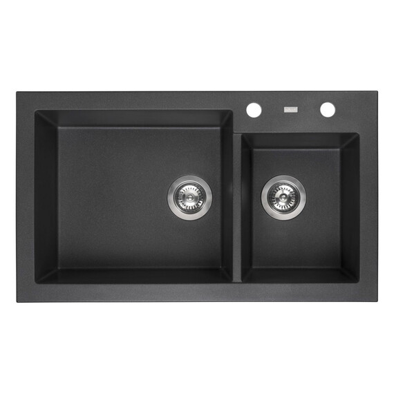 ГРАНИТНАЯ МОЙКА REGINOX AMSTERDAM 25 BLACK SILVERY