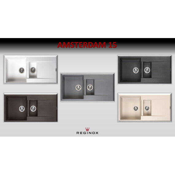ГРАНИТНАЯ МОЙКА REGINOX AMSTERDAM 15 PURE WHITE