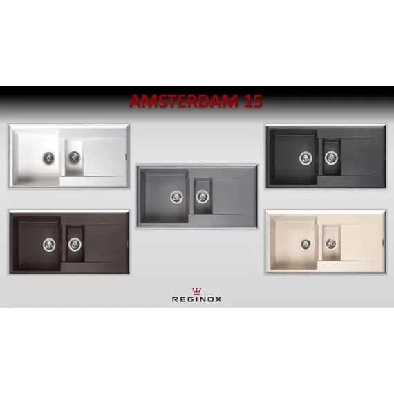 ГРАНИТНАЯ МОЙКА REGINOX AMSTERDAM 15 PURE WHITE