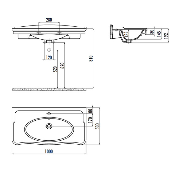 РАКОВИНА CREAVIT ANTIK AN100