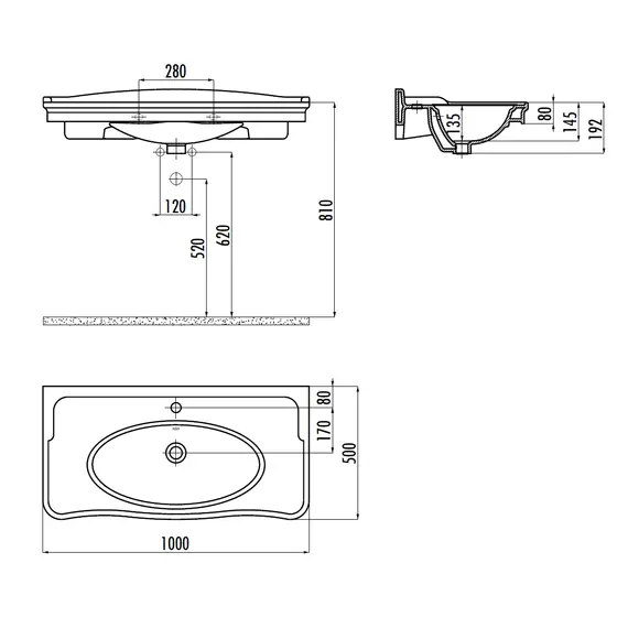 РАКОВИНА CREAVIT ANTIK AN100