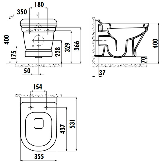 CREAVIT ANTIK УНИТАЗ С БИДЕ AN320