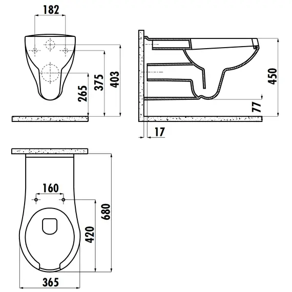 CREAVIT УНИТАЗ ПОДВЕСНОЙ ДЛЯ ИНВАЛИДОВ