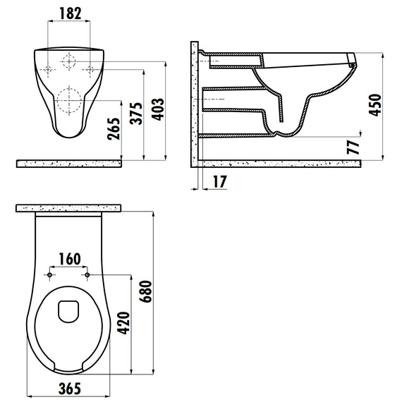 CREAVIT УНИТАЗ ПОДВЕСНОЙ С БИДЕ ДЛЯ ИНВАЛИДОВ