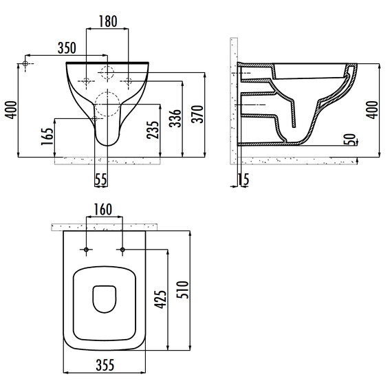 CREAVIT BENE УНИТАЗ ПОДВЕСНОЙ С БИДЕ