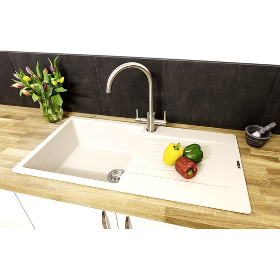 ГРАНИТНАЯ МОЙКА REGINOX AMSTERDAM 10 PURE WHITE