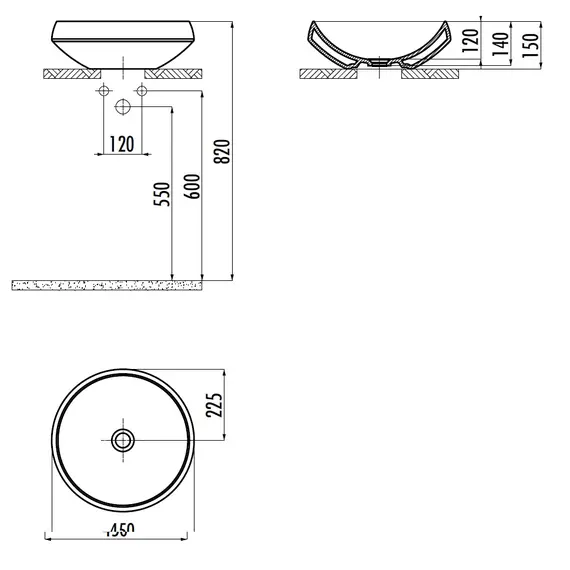 РАКОВИНА CREAVIT (45 СМ) DE045-00CB00E-0000
