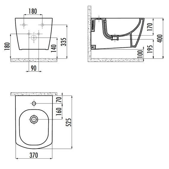 БИДЕ ПОДВЕСНОЕ CREAVIT ELEGANT БЕЛЫЙ