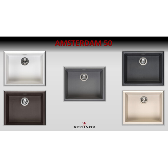 ГРАНИТНАЯ МОЙКА REGINOX AMSTERDAM 50 PURE WHITE