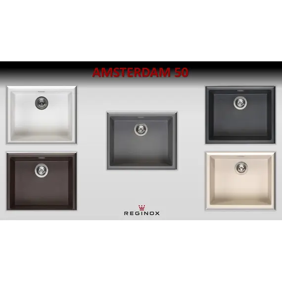 ГРАНИТНАЯ МОЙКА REGINOX AMSTERDAM 50 PURE WHITE