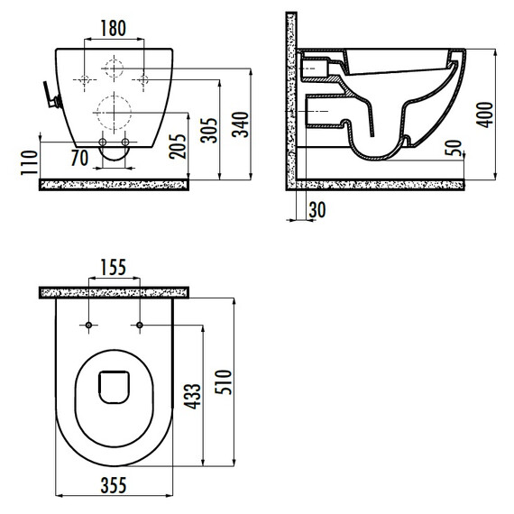 CREAVIT FREE УНИТАЗ ПОДВ С БИДЕ С СМЕСИТ. ХОЛ/ГОР