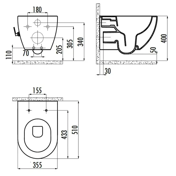 CREAVIT FREE УНИТАЗ БЕЗОБОД С БИДЕ С КРАНОМ