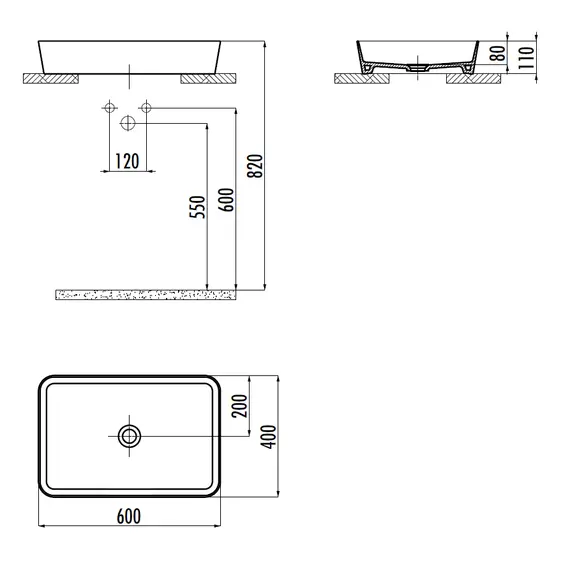 РАКОВИНА CREAVIT LP060