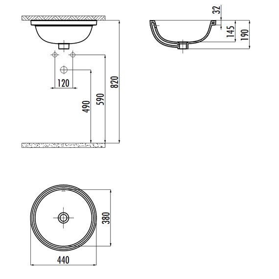 РАКОВИНА CREAVIT MA037 (38X38 СМ)