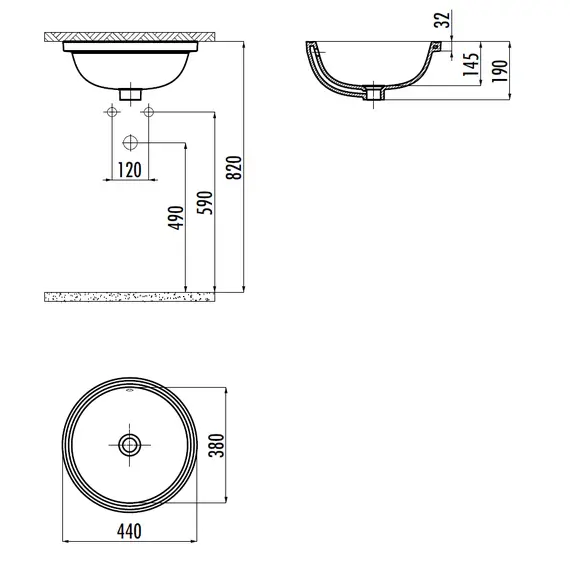 РАКОВИНА CREAVIT MA037 (38X38 СМ)