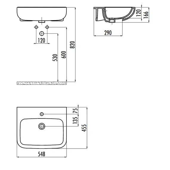 РАКОВИНА CREAVIT NESS 55 СМ