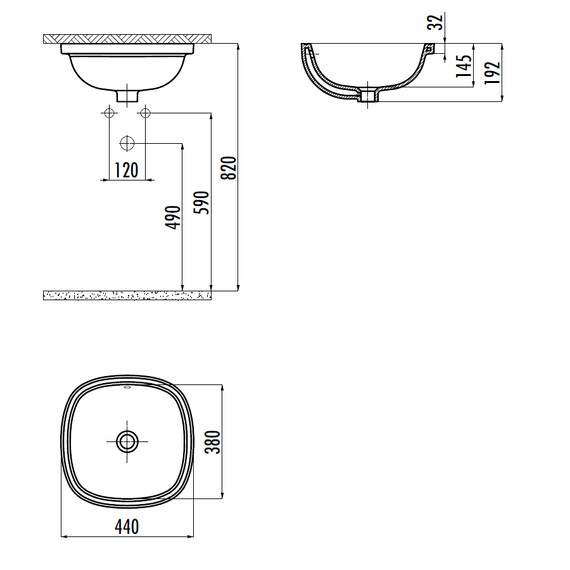 РАКОВИНА CREAVIT SO037 (38X38 СМ) SO037.00000
