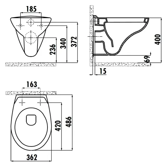 CREAVIT УНИТАЗ ПОДВЕСНОЙ С БИДЕ