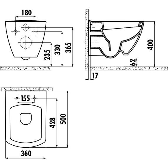 CREAVIT УНИТАЗ ПОДВЕСНОЙ
