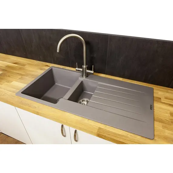 ГРАНИТНАЯ МОЙКА REGINOX AMSTERDAM 15 GREY SILVERY