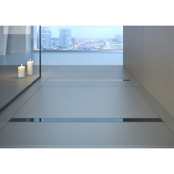 ДУШЕВОЙ ТРАП ALMAES LAGUNA ЧЕРНОЕ СТЕКЛО 800 ММ