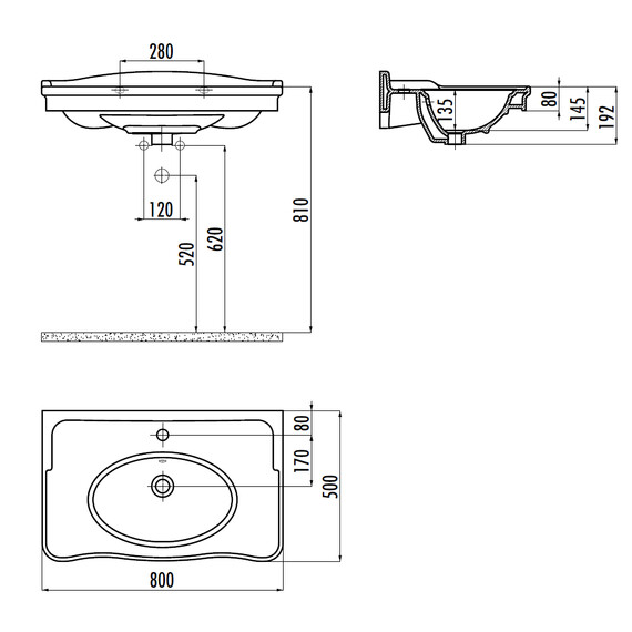 РАКОВИНА CREAVIT ANTIK РАКОВИНА AN080