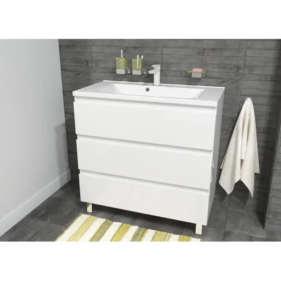 КОМПЛЕКТ МЕБЕЛИ ЭСТЕТ BALI NEW 900Х450 НАПОЛЬНЫЙ 3 ЯЩИКА (ШХГХВ) 898Х446Х860