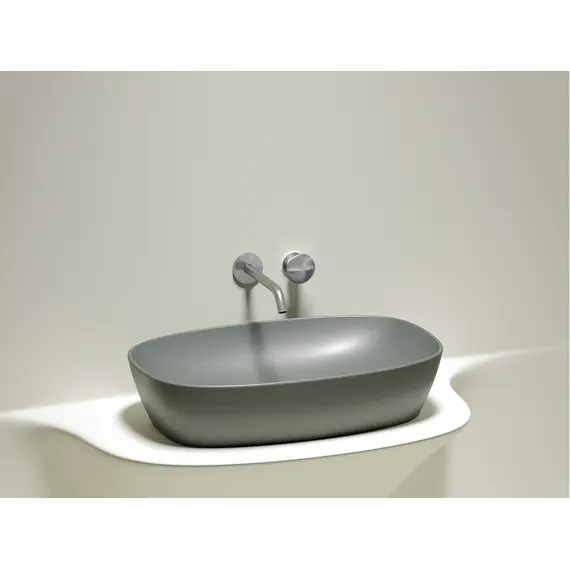 УМЫВАЛЬНИК ЧАША НАКЛАДНАЯ ОВАЛЬНАЯ CERAMICA NOVA ELEMENT (ЦВЕТ АНТРАЦИТ МАТОВЫЙ) 600*380*138ММ