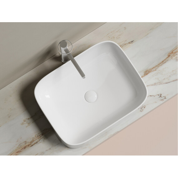 УМЫВАЛЬНИК ЧАША НАКЛАДНАЯ ПРЯМОУГОЛЬНАЯ CERAMICA NOVA ELEMENT 505*380*150ММ БЕЛЫЙ ГЛЯНЦЕВЫЙ