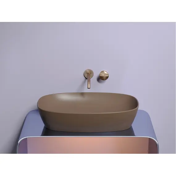 УМЫВАЛЬНИК ЧАША НАКЛАДНАЯ ОВАЛЬНАЯ CERAMICA NOVA ELEMENT (ЦВЕТ ТЕМНО-КОРИЧНЕВЫЙ МАТОВЫЙ) 600*380*138ММ