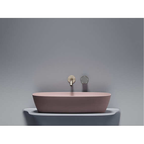 УМЫВАЛЬНИК ЧАША НАКЛАДНАЯ ОВАЛЬНАЯ CERAMICA NOVA ELEMENT (ЦВЕТ РОЗОВЫЙ МАТОВЫЙ) 600*380*138ММ