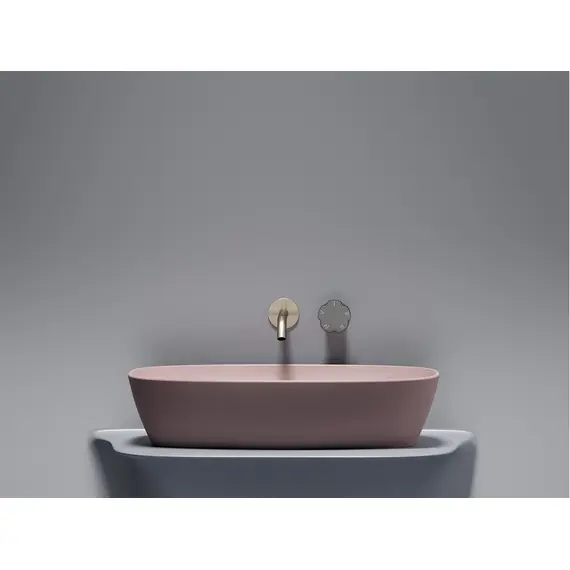 УМЫВАЛЬНИК ЧАША НАКЛАДНАЯ ОВАЛЬНАЯ CERAMICA NOVA ELEMENT (ЦВЕТ РОЗОВЫЙ МАТОВЫЙ) 600*380*138ММ