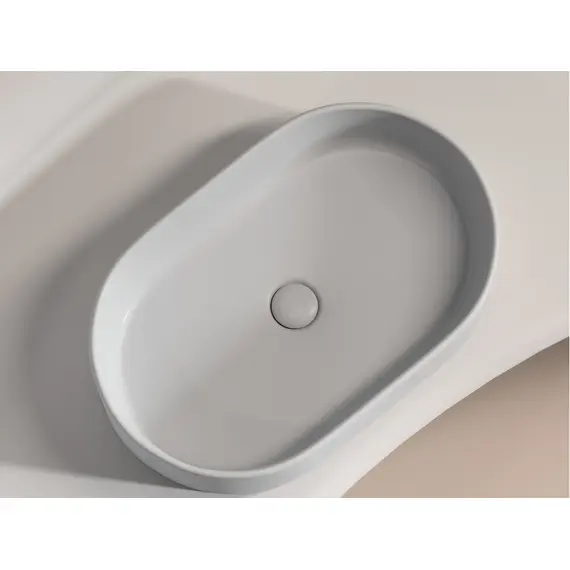 УМЫВАЛЬНИК ЧАША НАКЛАДНАЯ ОВАЛЬНАЯ CERAMICA NOVA ELEMENT (ЦВЕТ СЕРЫЙ МАТОВЫЙ) 608*385*122ММ
